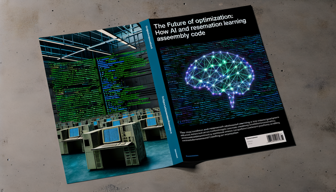 alt_text: "Cover image showcasing AI's evolution in optimizing assembly code through LLMs and reinforcement learning."