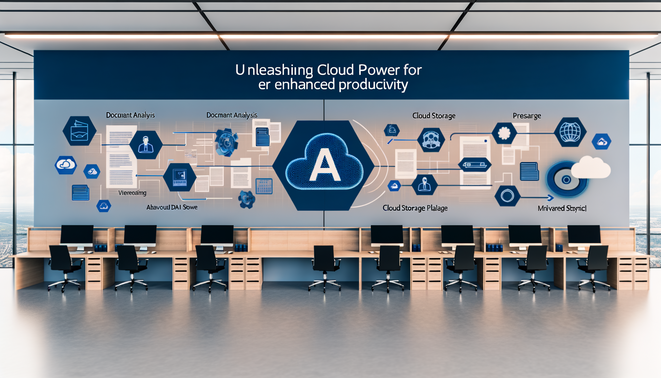**alt_text:** A professional workspace showcasing AI-integrated research with Dropbox and Box icons, highlighting productivity.