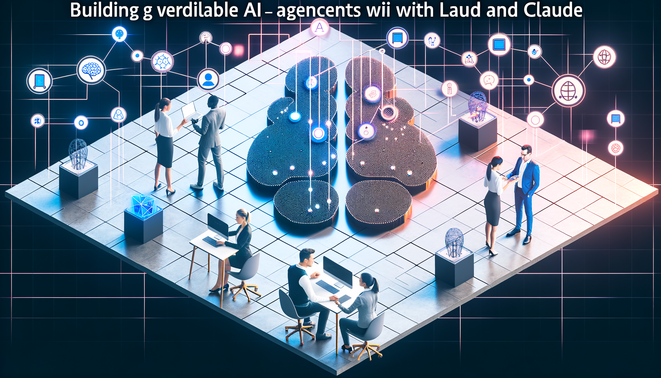 alt_text: A futuristic workspace with diverse professionals collaborating on AI tools, showcasing innovation.