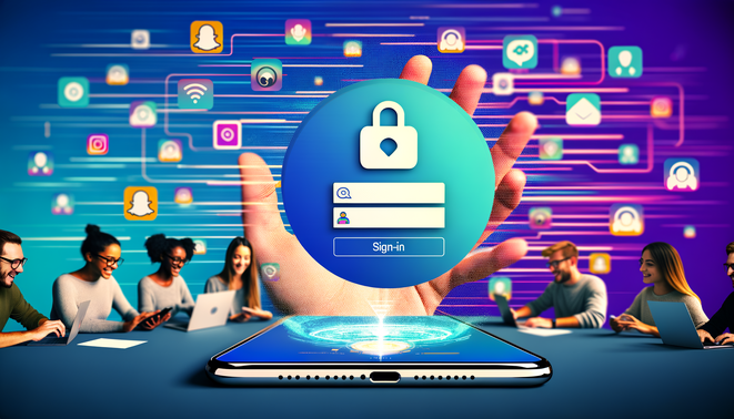 alt_text: Cover image for 'Sign in with ChatGPT' featuring devices, users, and vibrant app icons, symbolizing integration.