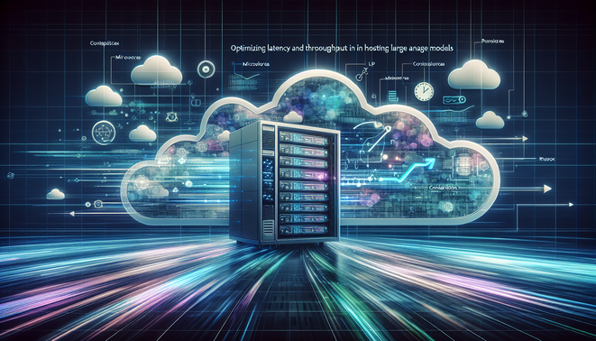 alt_text: Cover for a technical guide on optimizing AI models, featuring clouds, servers, and data metrics.
