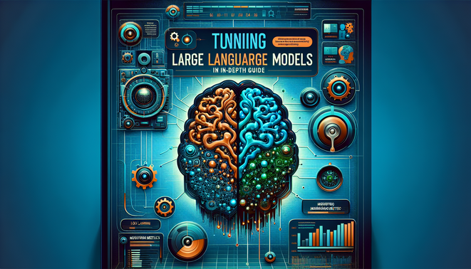 alt_text: A tech-inspired cover depicting a neural network, symbolizing fine-tuning large language models.