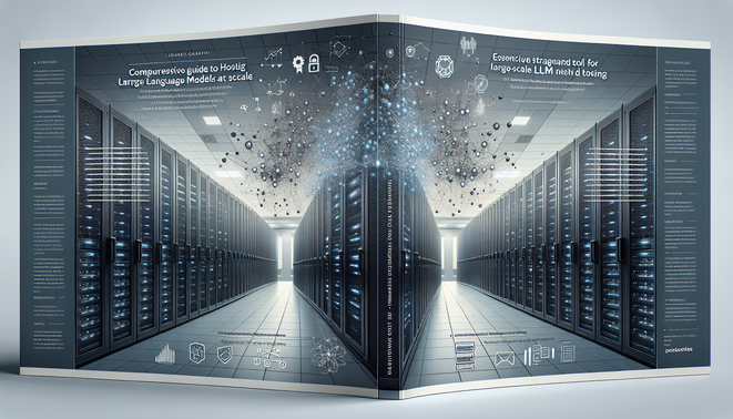 alt_text: A sleek cover for an LLM hosting guide, featuring data centers and AI graphics in a tech palette.