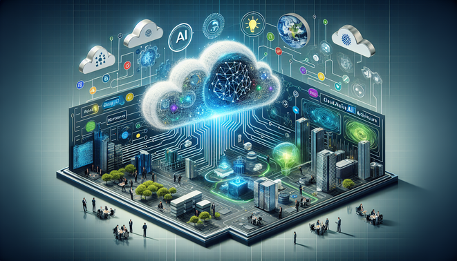 alt_text: Cloud and AI integration in a modern business, showcasing innovation and digital transformation.
