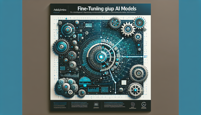 alt_text: Cover image for "Fine-Tuning AI Models," featuring neural networks, gears, and charts in tech colors.