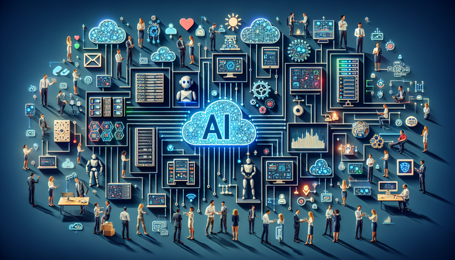 alt_text: AI-driven customer engagement in Cloud SaaS, blending tech and emotion through personalized interactions.