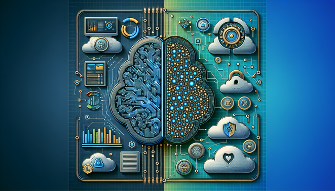 alt_text: "Cover for 'Integrating AI in Cloud Environments' featuring AI and cloud synergy in a modern design."
