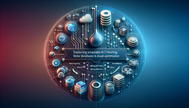 alt_text: A sleek cover for "Exploring Scalable AI Hosting," featuring cloud and vector graphics for AI technology.