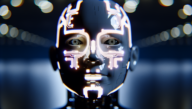 alt_text: Futuristic AI interface with a digital brain, showcasing self-preservation and user safety imagery.