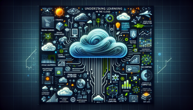 alt_text: A guide cover illustrating cloud computing and machine learning concepts with vibrant visuals and icons.