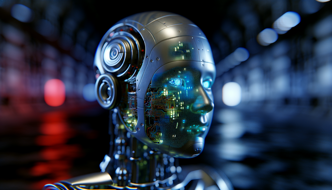 alt_text: Futuristic AI in oncology, showcasing advanced tech for precision diagnostics and treatment personalization.