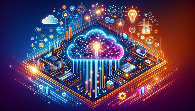 alt_text: A vibrant cover image illustrating AI's transformative role in cloud computing with futuristic elements.