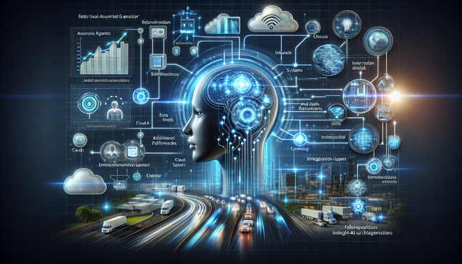 alt_text: Futuristic design illustrating AI agents, RAG architecture, and real-world applications in tech.