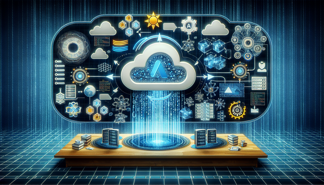 alt_text: Cover image for a guide on AI training in cloud environments, featuring clouds, data streams, and algorithms.