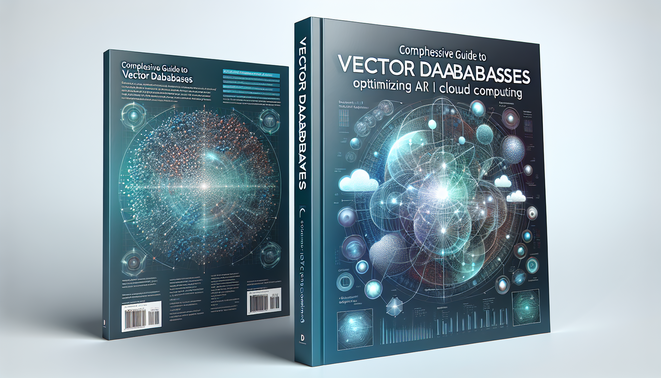 alt_text: A sleek guide cover on vector databases in cloud computing, featuring abstract data imagery and cloud motifs.