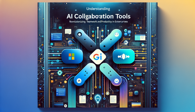 alt_text: A dynamic cover design featuring icons of AI tools, highlighting innovation in enterprise collaboration.