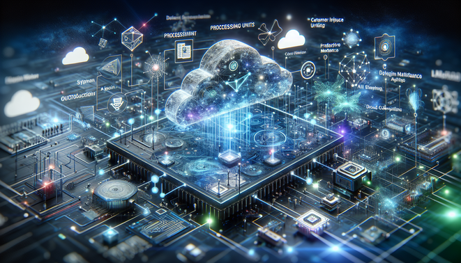 "Futuristic cover showcasing autonomous AI agents in cloud computing with vibrant tech elements and networks."
