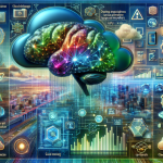 A vibrant cover design showcasing cloud computing, LLMs, and GPU acceleration for AI deployment guide.
