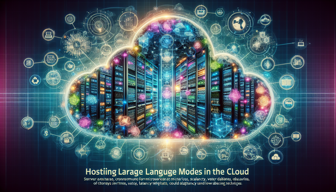alt_text: Cover for 'Hosting Large Language Models in the Cloud' showcasing cloud tech and AI solutions.