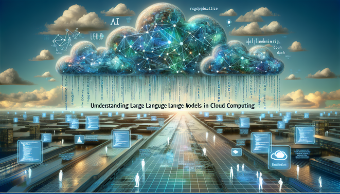 alt_text: Futuristic cover illustrating LLMs in cloud computing, featuring neural networks, clouds, and diverse users.