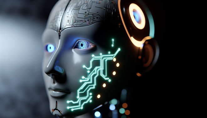 alt_text: A vibrant cityscape depicting advanced AI technologies enhancing urban safety and collaboration.