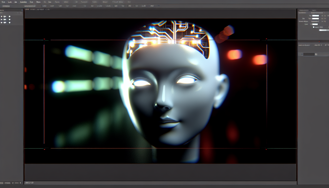 alt_text: Futuristic factory with robotic arms, digital twins, and NVIDIA branding, showcasing AI-driven manufacturing.