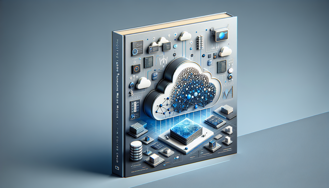 alt_text: Modern cover design for a guide on hosting LLMs in the cloud, featuring cloud imagery and tech graphics.