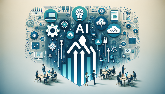 alt_text: A modern cover for an AI collaboration report, featuring teamwork icons and tech-themed design elements.