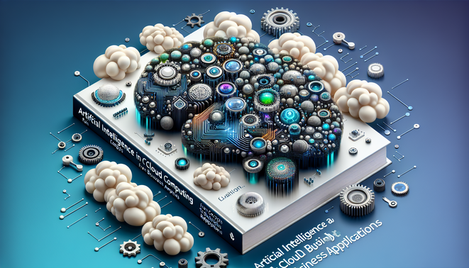 Alt text: A cover image showing a brain connected to digital clouds with gears, embodying AI in cloud computing.