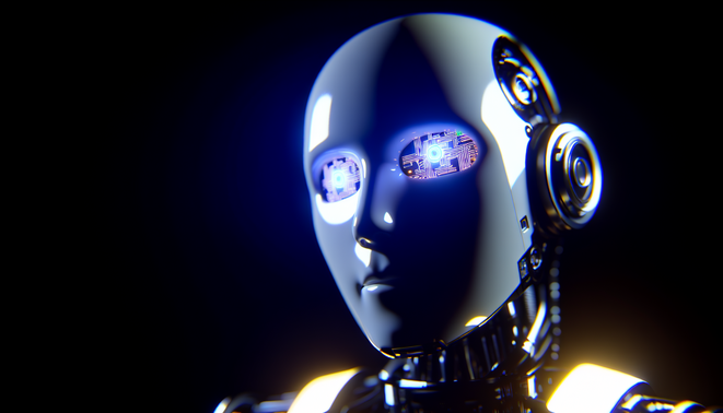 alt_text: A concerned parent interacts with AI on a device, featuring safety controls and calming visuals.