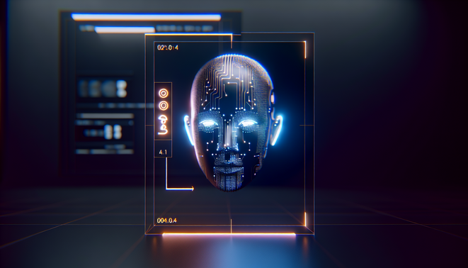 alt_text: A futuristic chip design symbolizes innovative speech recognition tech, featuring sound waves and devices.