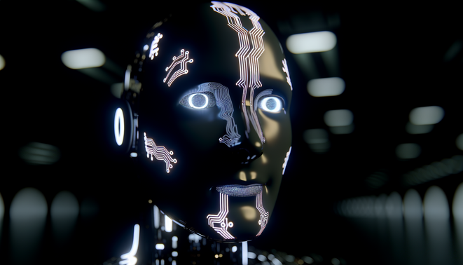 alt_text: A digital brain under a shield, blending tech symbols, in deep blues and greens for AI security.