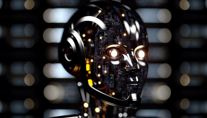 alt_text: Modern cover depicting AI's autonomy and accountability, featuring neural networks and governance symbols.