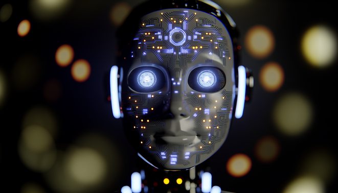 alt_text: Parent observes child using ChatGPT on a device, with safety icons and calm colors promoting protection.