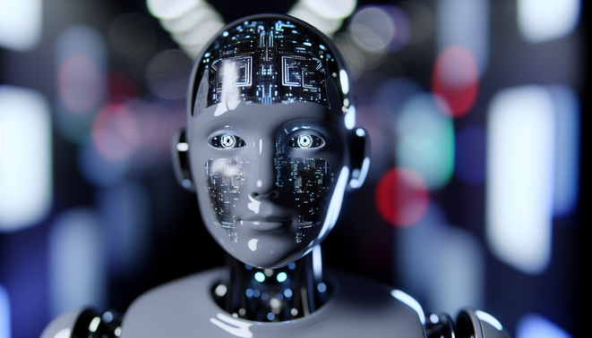 alt_text: A doctor analyzes health data on a screen, merging medical visuals with advanced AI in a modern clinic.