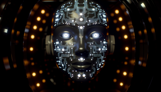 alt_text: A modern workspace highlights Slack with ChatGPT chat, showcasing productivity graphics and branding.