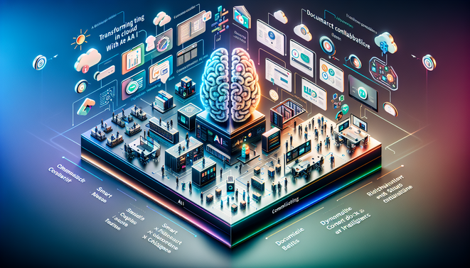 alt_text: Cover image showcasing AI-enhanced cloud platforms, featuring Google Workspace and Microsoft Loop AI.