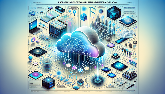 alt_text: Innovative cover illustrating Retrieval-Augmented Generation in cloud computing with AI and data symbols.
