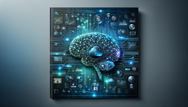 alt_text: A futuristic cover blending AI, cloud symbols, and financial elements for a FinTech guide.