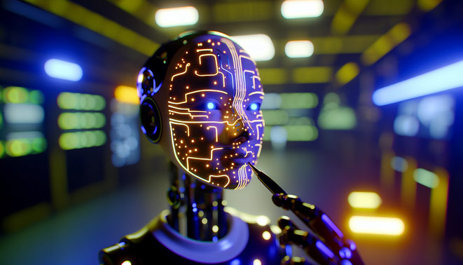 alt_text: A futuristic coding environment showcasing seven advanced AI models for software development.