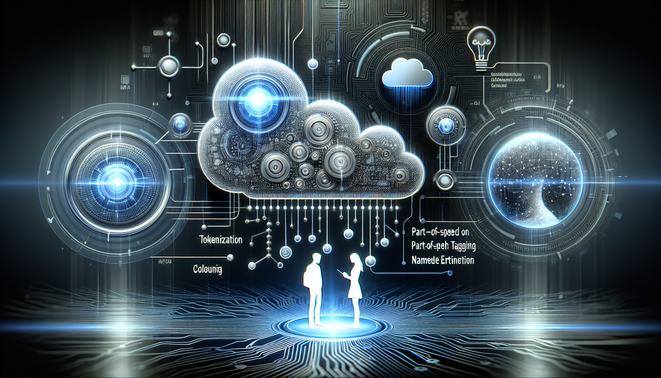 alt_text: Book cover for "Natural Language Processing in the Cloud" featuring AI, NLP, and cloud elements.