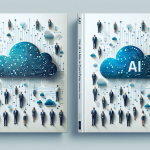alt_text: A modern book cover depicting AI and cloud synergy, featuring sleek designs, professionals, and innovation.