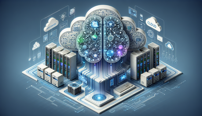 alt_text: A sleek cover image for a guide on AI and cloud computing, showcasing innovation and depth.