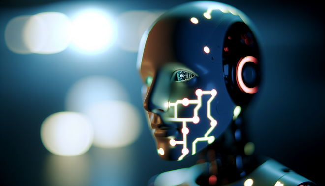 alt_text: Modern lab scene showcasing AI and researchers boosting molecular biology efficiency by 79x.