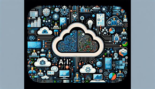 alt_text: A dynamic cover illustrating AI and ML's impact on cloud computing with data visuals and automation themes.