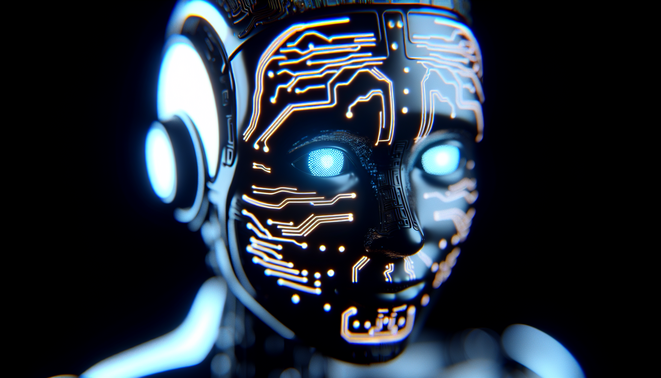 alt_text: Futuristic self-driving car in urban setting, showcasing AI's impact on safety and reasoning.