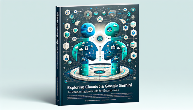 alt_text: Professional cover for "Exploring Claude 5 and Google Gemini," featuring AI imagery and corporate colors.