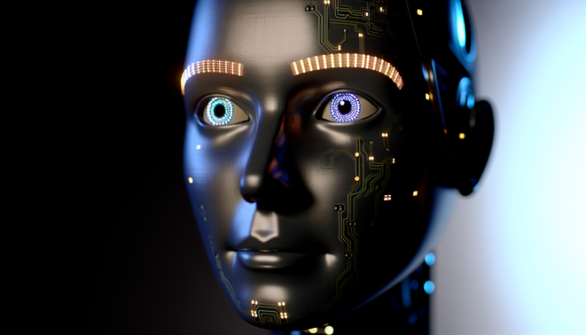 alt_text: Futuristic SDV amid a vibrant cityscape, showcasing AI and location data transformation in mobility.