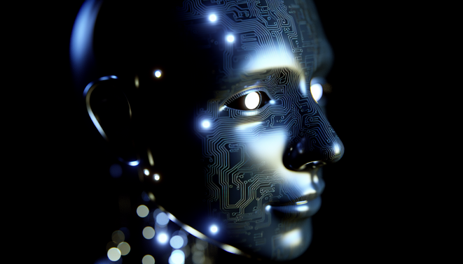 alt_text: Futuristic cityscape with AI icons at crossroads, illustrating SaaS integration and transformation.